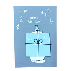 Открытка на День Рождения с деревянными элементами «Happy Birthday», открывающаяся, BOE