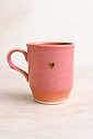Кружка ручной работы Мастерская Виктории Нор «Сердечко», розовая, керамика, 200 мл, превью фото 1