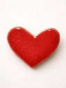 Брошь ручной работы Elizabeth Madar Сердце, красная, керамика, превью фото 1