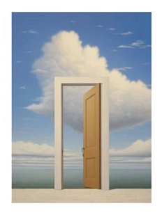 3D Стикер на телефон «Дверь в море», голубой, объёмный