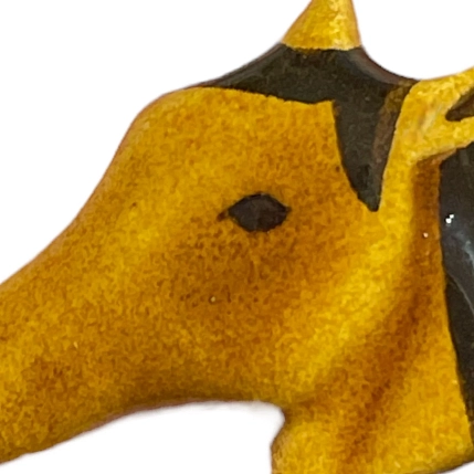 Брошь ручной работы Екатерина Юдо «Лошадь», коричневая, керамика, фото 2.