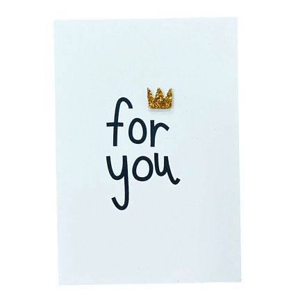 Открытка с деревянными элементами «For you», открывающаяся, BOE, фото 1.
