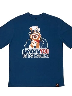 Футболка Barking Store «Uncle sloth», L муж., синий