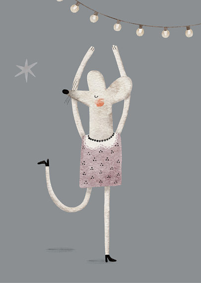 Постер интерьерный «Танцующая мышка», А3 , фото 1.