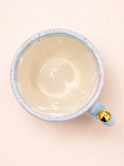 Кружка ручной работы Тата вытворяет/NF ceramics «У меня лапки», голубая, керамика, 400 мл, фото 4.