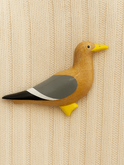 Брошь «Морская чайка», дерево, фото 3.