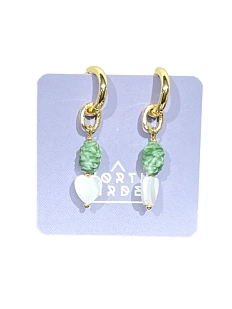 Серьги из фарфора с сердечками