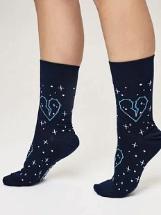 Носки «Ты мой космос», р-р 38-41, синие