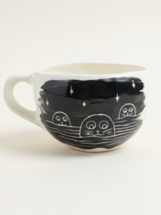 Кружка ручной работы «Нерпа», белая, керамика, 350мл