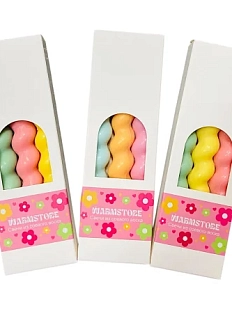 Набор свечей ручной работы «Спиралька», 3 штуки