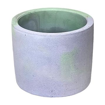Кашпо Детали решают «Средняя деталь», бетонное, мятно-голубой, фото 1.