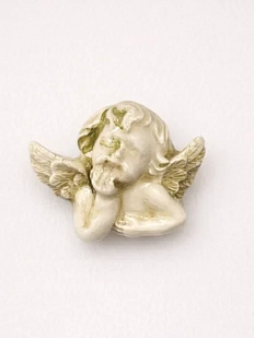 Брошь ручной работы Elizabeth Madar Ангел, кремовая, керамика