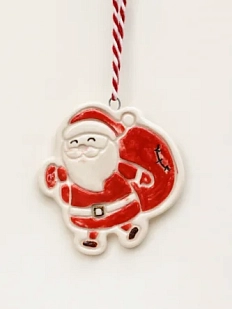 Игрушка на ёлку «Санта», керамика