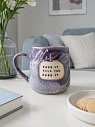 Кружка ручной работы Тата вытворяет/NF ceramics «Fake it till you make it», сиреневая, керамика, 600 мл, превью фото 4