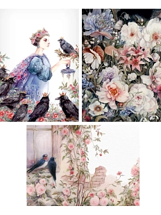 Набор открыток с иллюстрациями Викторовой Оксаны №3, 3 шт.