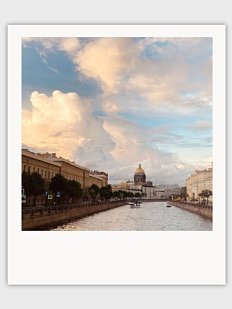 Открытка полароид Маргарита Голуб «Вид на Исаакиевский»