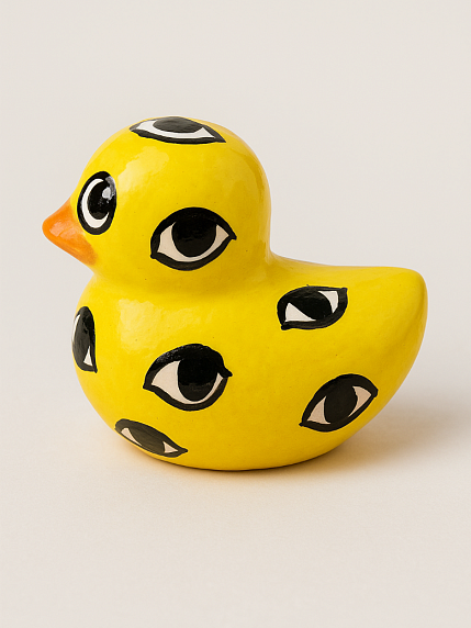 Керамическая фигурка Уточка «Глаза», 7 см, фото 3.